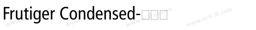 Frutiger Condensed字体转换